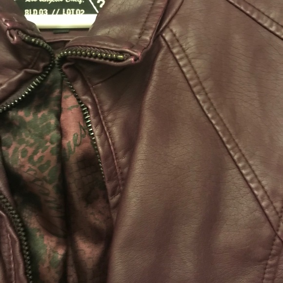 Guess Purple Leather Jacket - Picture 3 of 7